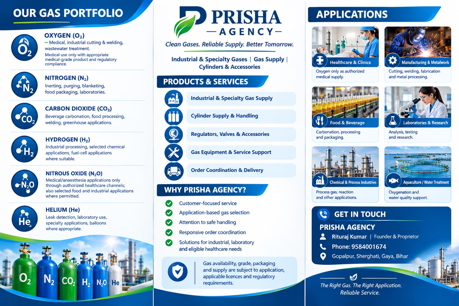 Prisha Agency gas portfolio brochure